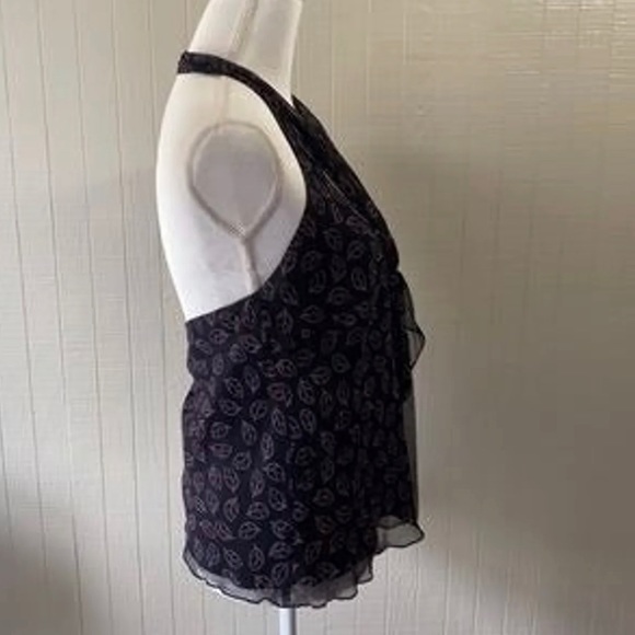 Laundry by Shelli Segal Silk Halter Blouse Size L - Picture 2 of 4